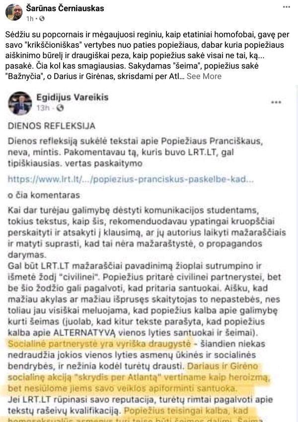 Šventesni už Popiežių. Lietuvos visuomenė suskilo dėl popiežiaus palaikymo LGBT Šventesni už Popiežių. Lietuvos visuomenė suskilo dėl popiežiaus palaikymo LGBT - Sputnik Lietuva