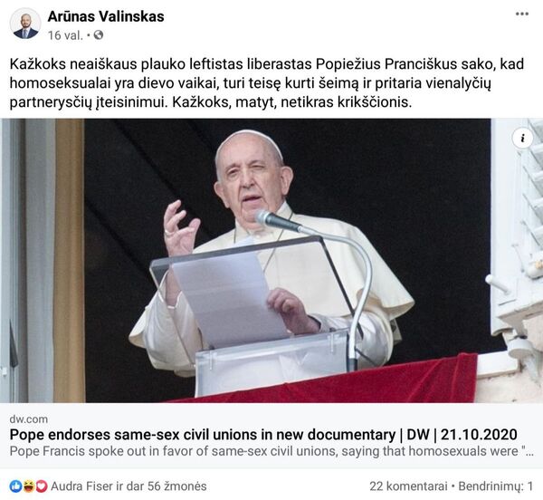 Šventesni už Popiežių. Lietuvos visuomenė suskilo dėl popiežiaus palaikymo LGBT Šventesni už Popiežių. Lietuvos visuomenė suskilo dėl popiežiaus palaikymo LGBT - Sputnik Lietuva