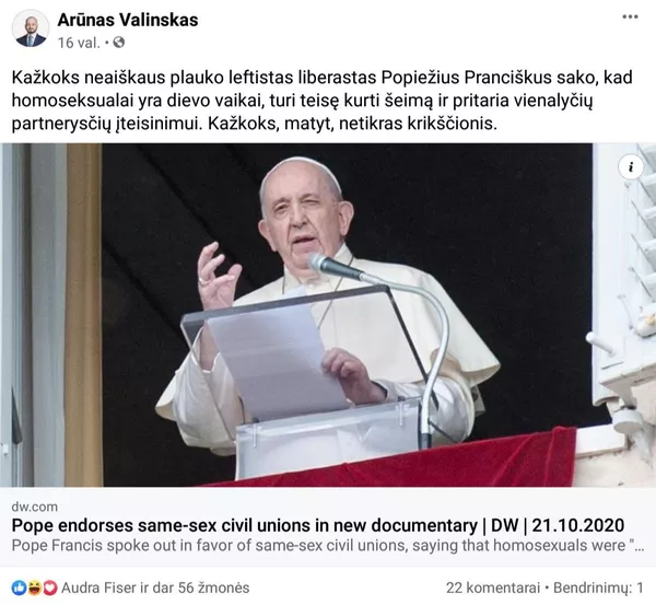 Šventesni už Popiežių. Lietuvos visuomenė suskilo dėl popiežiaus palaikymo LGBT Šventesni už Popiežių. Lietuvos visuomenė suskilo dėl popiežiaus palaikymo LGBT - Sputnik Lietuva