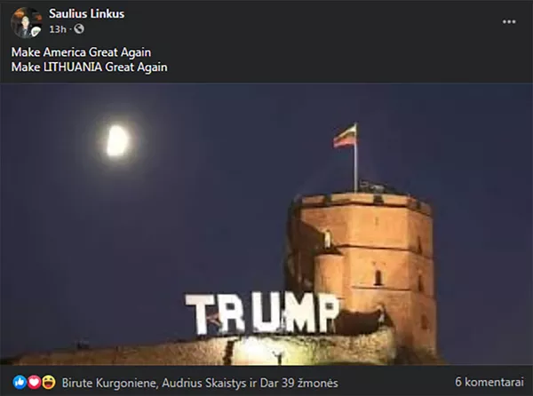 Trump ant Gedimino kalno. Kaip lietuvaičiai kišasi į Amerikos rinkimus Trump ant Gedimino kalno. Kaip lietuvaičiai kišasi į Amerikos rinkimus - Sputnik Lietuva