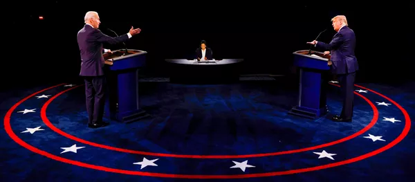 Дебаты бывшего вице-президента Джо Байдена и президента Дональда Трампа Дебаты бывшего вице-президента Джо Байдена и президента Дональда Трампа - Sputnik Lietuva