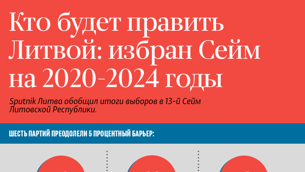 Кто будет править Литвой: избран Сейм на 2020-2024 годы - Sputnik Литва