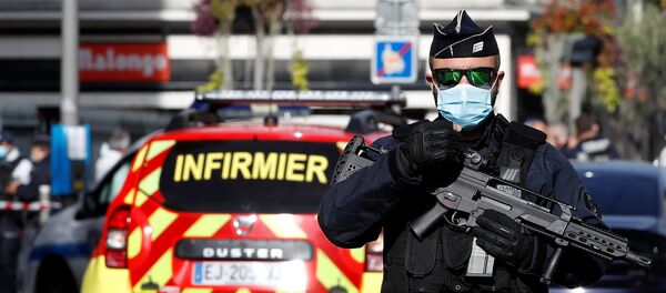 Policija Nicoje, 2020 m. spalio 29 d. Policija Nicoje, 2020 m. spalio 29 d. - Sputnik Lietuva