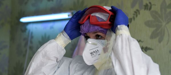 Работа ковид-госпиталя в Евпатории Работа ковид-госпиталя в Евпатории - Sputnik Литва