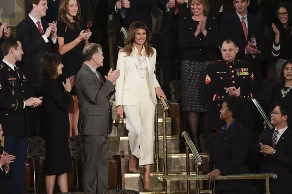 Мелания Трамп в Конгрессе США, 2018 год Мелания Трамп в Конгрессе США, 2018 год - Sputnik Lietuva