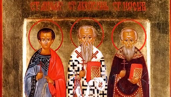 Мученики Акепсим епископ, Иосиф пресвитер и Аифал диакон  - Sputnik Литва