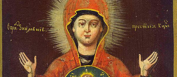 Икона Божией Матери Знамение Икона Божией Матери Знамение - Sputnik Литва