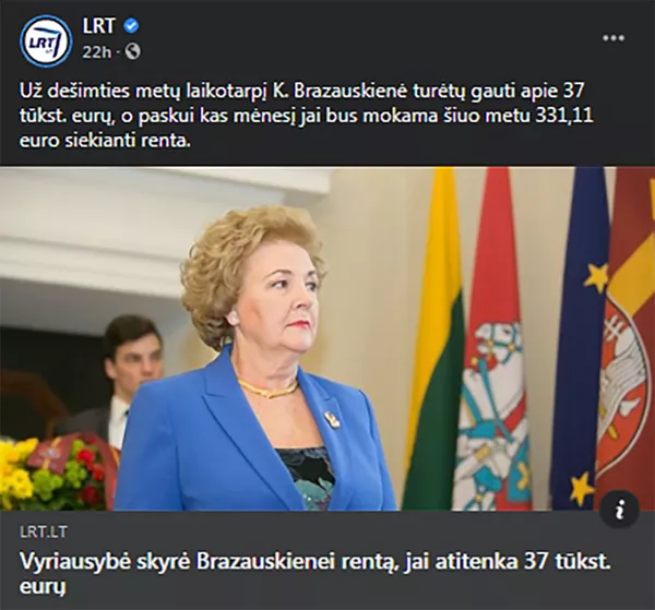 Brazauskienės pergalė! Kaip signataro našlės renta draugus supykdė Brazauskienės pergalė! Kaip signataro našlės renta draugus supykdė - Sputnik Lietuva