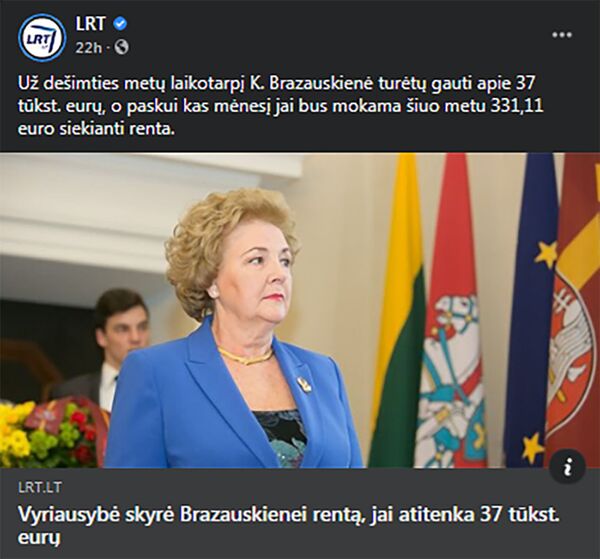 Brazauskienės pergalė! Kaip signataro našlės renta draugus supykdė Brazauskienės pergalė! Kaip signataro našlės renta draugus supykdė - Sputnik Lietuva