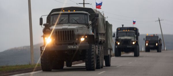 Колонна российских миротворцев в Нагорном Карабахе - Sputnik Литва