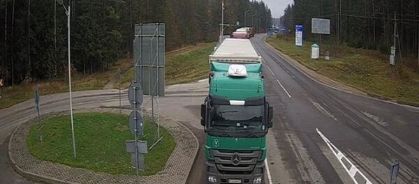 Очередь из фур в пункте пропуска Котловка на белорусско-литовской границе, 15 ноября 2020 года - Sputnik Литва