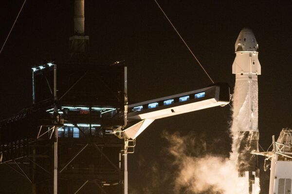 Старт ракеты Falcon 9 с кораблем Crew Dragon к МКС - Sputnik Lietuva