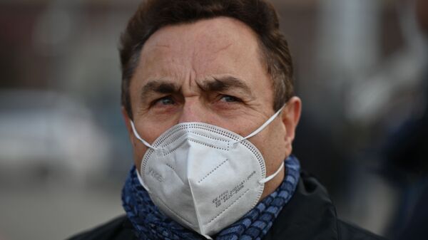 Акция протеста в Вильнюсе против ношения масок - Sputnik Lietuva