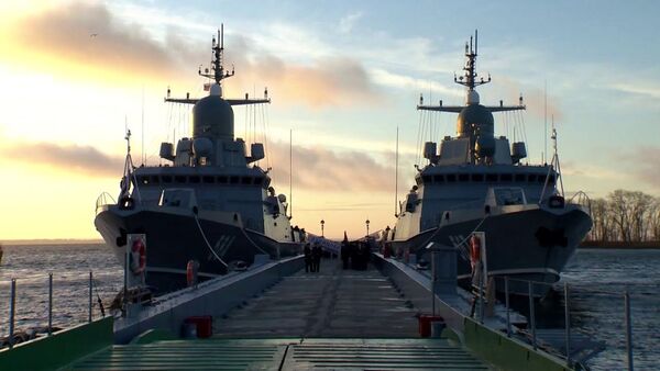 Nufilmuotas laivo su kompleksu Pancir-M priėmimas į Baltijos laivyno sudėtį - Sputnik Lietuva