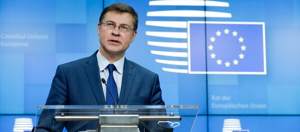 Еврокомиссар Валдис Домборвскис Еврокомиссар Валдис Домборвскис - Sputnik Литва