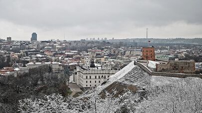 Вид на башню Гедеминаса в Вильнюсе