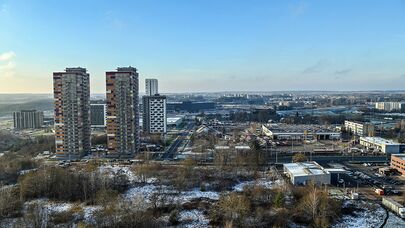 Вид на новый микрорайон столицы "Пилайте", Вильнюс