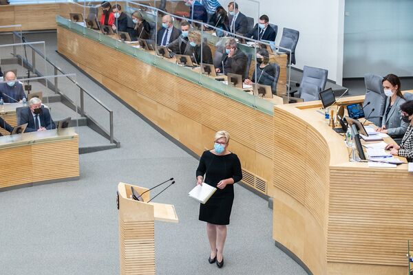 Шимоните представила Сейму Литвы правительственную программу Шимоните представила Сейму Литвы правительственную программу - Sputnik Литва