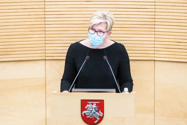 Шимоните представила Сейму Литвы правительственную программу Шимоните представила Сейму Литвы правительственную программу - Sputnik Литва