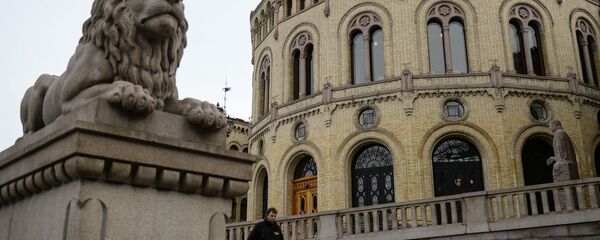 Norvegijos parlamento pastatas Norvegijos parlamento pastatas - Sputnik Lietuva