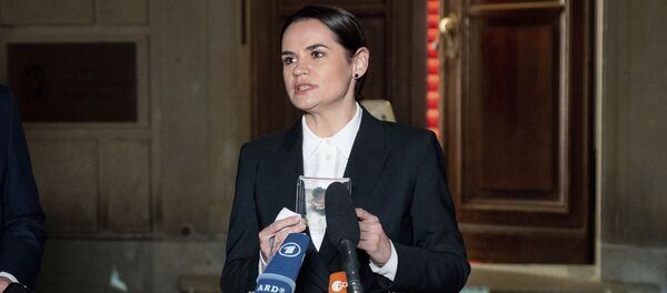 Экс-кандидат в президенты Белоруссии Светлана Тихановская Экс-кандидат в президенты Белоруссии Светлана Тихановская - Sputnik Lietuva