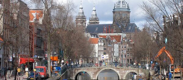 Центр Амстердама, архивное фото Центр Амстердама, архивное фото - Sputnik Lietuva