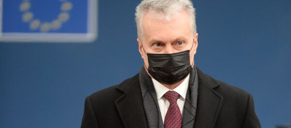 Президент Литвы Гитанас Науседа на заседании Евросовета в Брюсселе - Sputnik Литва