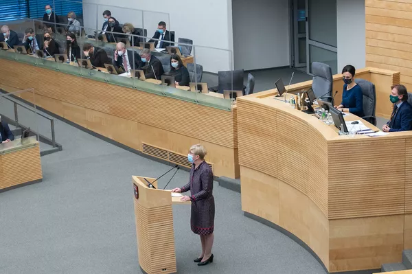 Ji kaip koks Frankenšteinas: Lietuvos Seimas patvirtino Vyriausybės programą Ji kaip koks Frankenšteinas: Lietuvos Seimas patvirtino Vyriausybės programą - Sputnik Lietuva