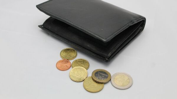 Кошелек и монеты евро, архивное фото - Sputnik Lietuva