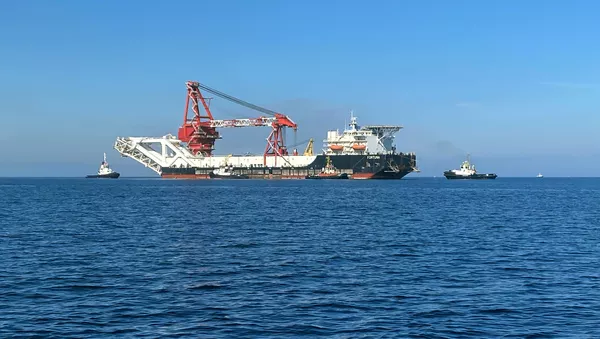 Судно-трубоукладчик Fortuna, для строительства газопровода Северный поток-2 по Балтийскому морю - Sputnik Lietuva