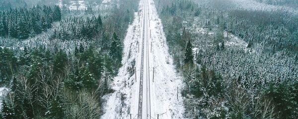 Железнодорожный путь в Литве Железнодорожный путь в Литве - Sputnik Литва