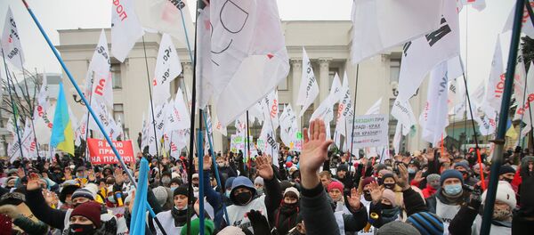 Акция против карантинных мер на Украине - Sputnik Lietuva