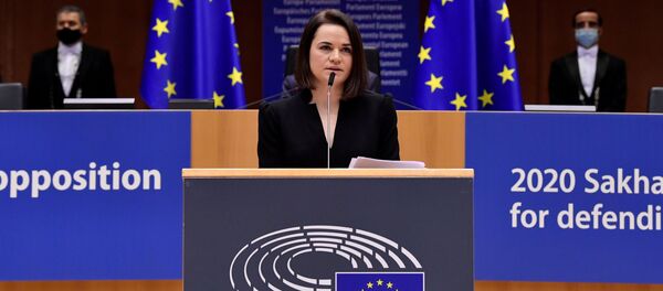 Экс-кандидат в президенты Белоруссии Светлана Тихановская, Брюссель, Бельгия - Sputnik Lietuva