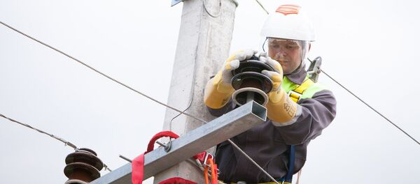 Cотрудник литовской компании Energijos skirstymo operatorius (ESO)  - Sputnik Lietuva
