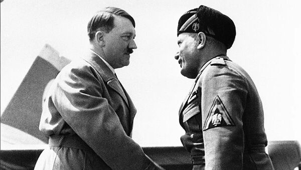 Adolfas Hitleris ir Benitas Musolinis, 1934 metai - Sputnik Lietuva