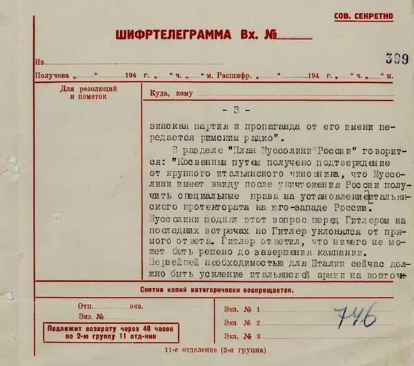 Musolinis norėjo gauti TSRS dalį po nacių pergalės, rodo išslaptinti dokumentai Musolinis norėjo gauti TSRS dalį po nacių pergalės, rodo išslaptinti dokumentai - Sputnik Lietuva