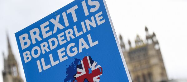 Плакат против Брексит, Лондон, Великобритания - Sputnik Литва