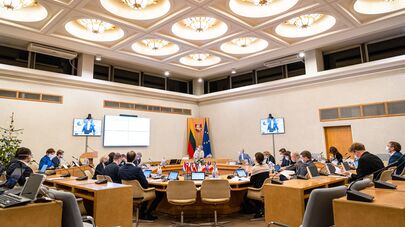 Заседание Правительства Литвы во главе с премьер-министром Ингридой Шимоните