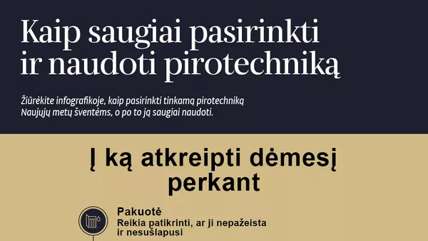 Kaip saugiai pasirinkti ir naudoti pirotechniką - Sputnik Lietuva