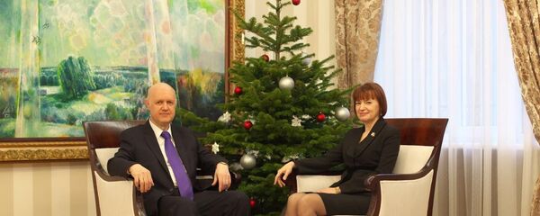 Посол Российской Федерации в Литве Алексей Исаков с супругой Людмилой Исаковой Посол Российской Федерации в Литве Алексей Исаков с супругой Людмилой Исаковой - Sputnik Lietuva