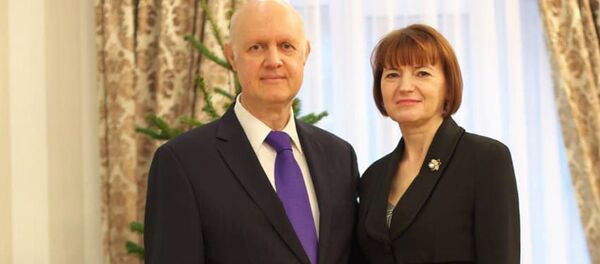 Посол Российской Федерации в Литве Алексей Исаков с супругой Людмилой Исаковой Посол Российской Федерации в Литве Алексей Исаков с супругой Людмилой Исаковой - Sputnik Lietuva