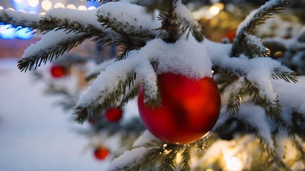 Новогоднее украшение в виде шара на елке - Sputnik Lietuva