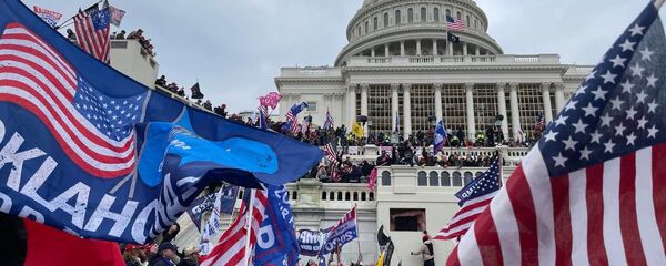 Сторонники президента США Дональда Трампа на акции протеста в Вашингтоне - Sputnik Литва