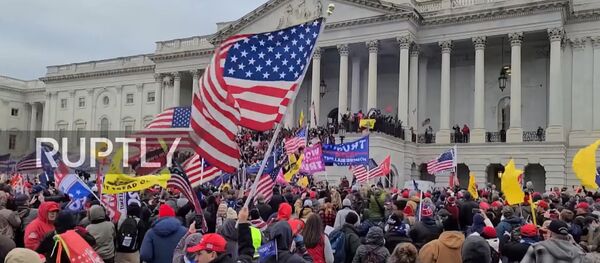 Видео протестов сторонников президента Дональда Трампа в США  - Sputnik Литва