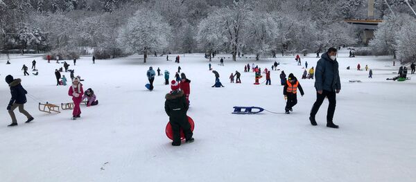 Снегопад в Вильнюсе Снегопад в Вильнюсе - Sputnik Lietuva