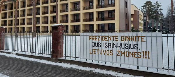 Пикет сотрудников санатория Беларусь в Друскининкае  - Sputnik Литва