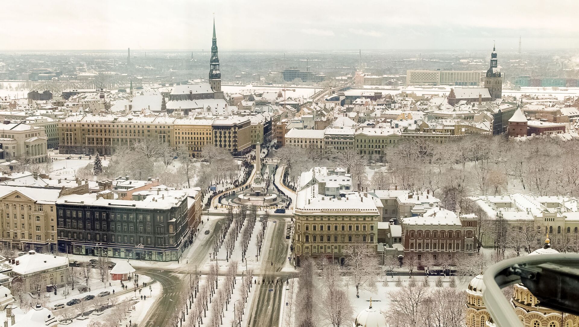Панорама зимней Риги, Латвия - Sputnik Lietuva, 1920, 01.02.2021