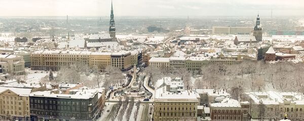 Панорама зимней Риги, Латвия - Sputnik Lietuva