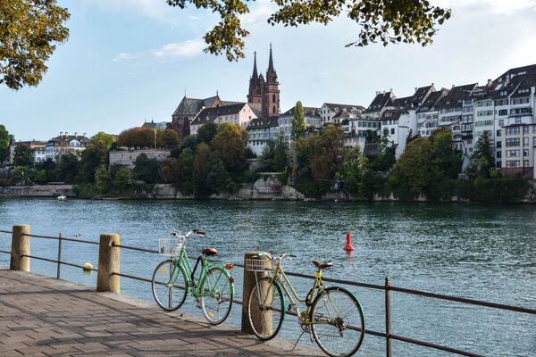 Набережная реки Рейн в Базеле, Швейцария - Sputnik Lietuva
