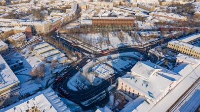 Панорама Вильнюса зимой